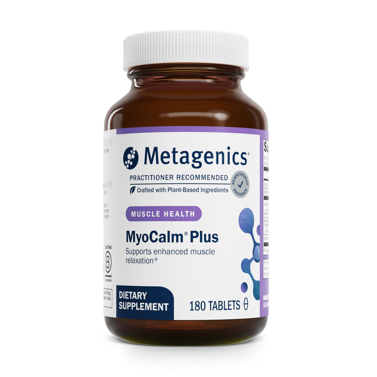 Metagenics MyoCalm Plus envase con pastillas para relajación diaria
