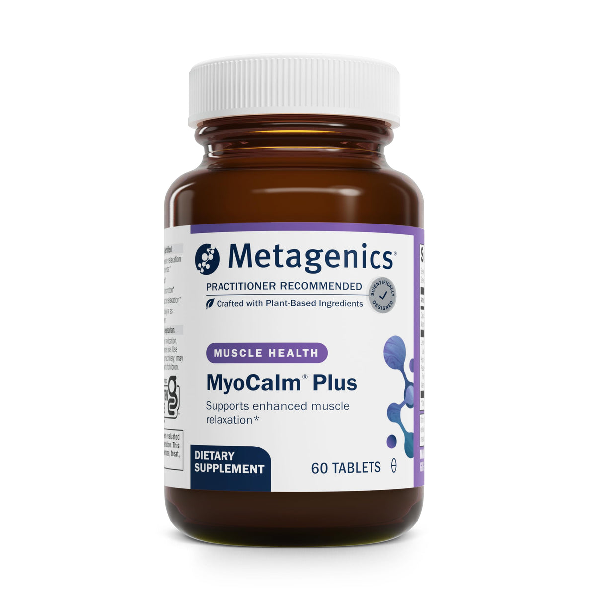 Metagenics MyoCalm Plus, cápsulas de relajación muscular para estrés ocasional.