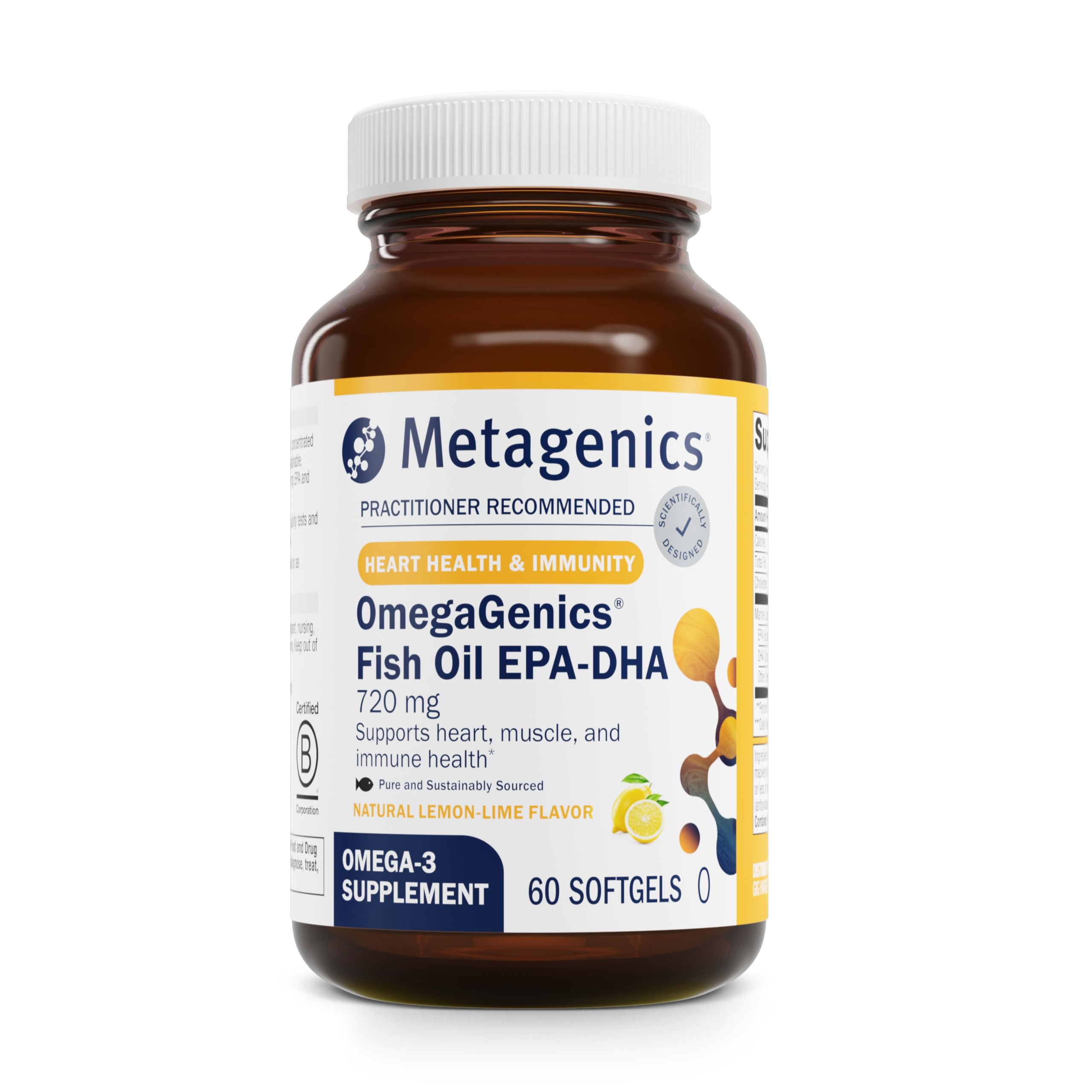 Metagenics OmegaGenics cápsulas blandas en bote para ingesta diaria de Omega-3