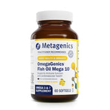 Metagenics OmegaGenics Mega 10 en botella, apoyo al bienestar diario del corazón.