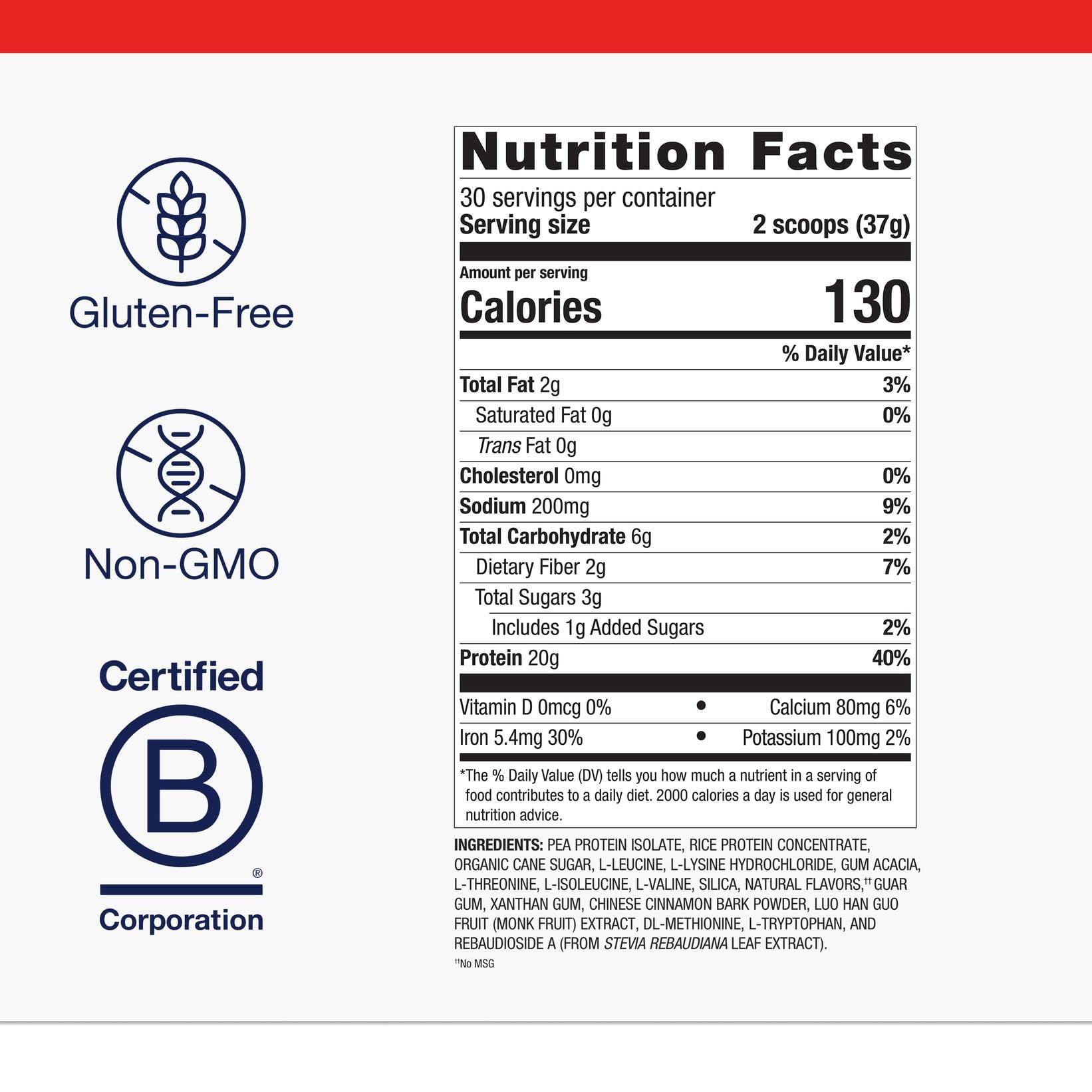 Metagenics Perfect Protein vainilla, porciones diarias para nutrición constante