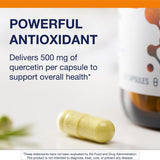 Metagenics Quercetin 500 mg etiqueta: información clara de calidad y pureza.