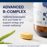 Metagenics Vitamina B Complex, envase, favorece sistema nervioso y estado de ánimo estable.