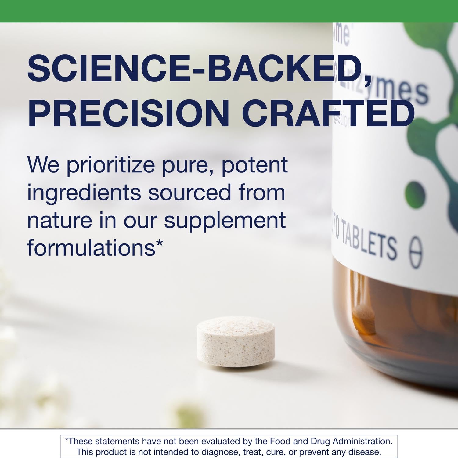 Metagenics SpectraZyme, etiqueta del envase, opción sin gluten y sin modificación genética para una digestión confiable.