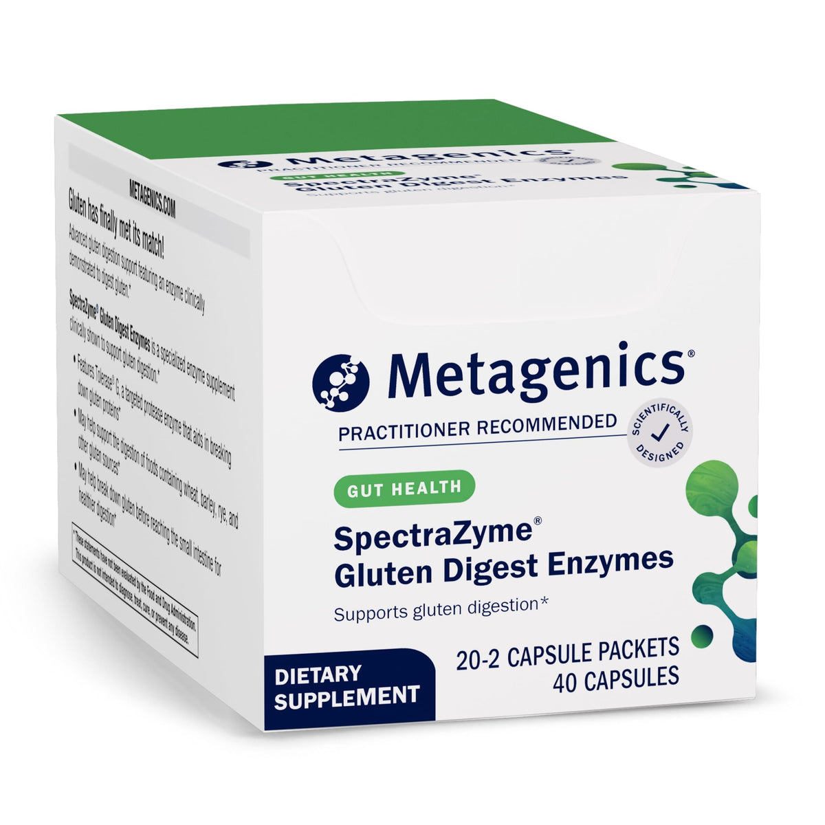 Metagenics SpectraZyme Gluten Digest cápsulas para apoyar la digestión del gluten