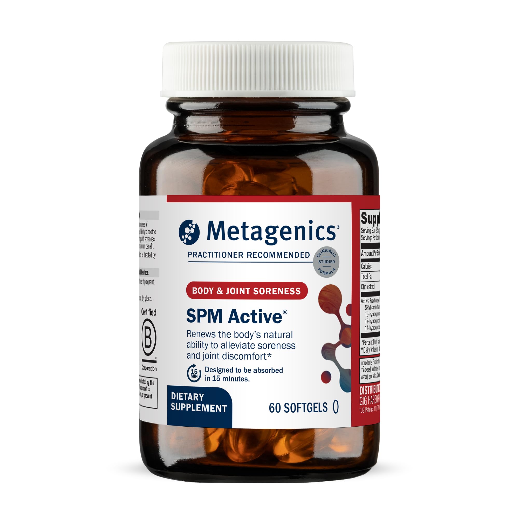 Metagenics SPM Active, bote frente: puede apoyar la respuesta inflamatoria natural tras el ejercicio.