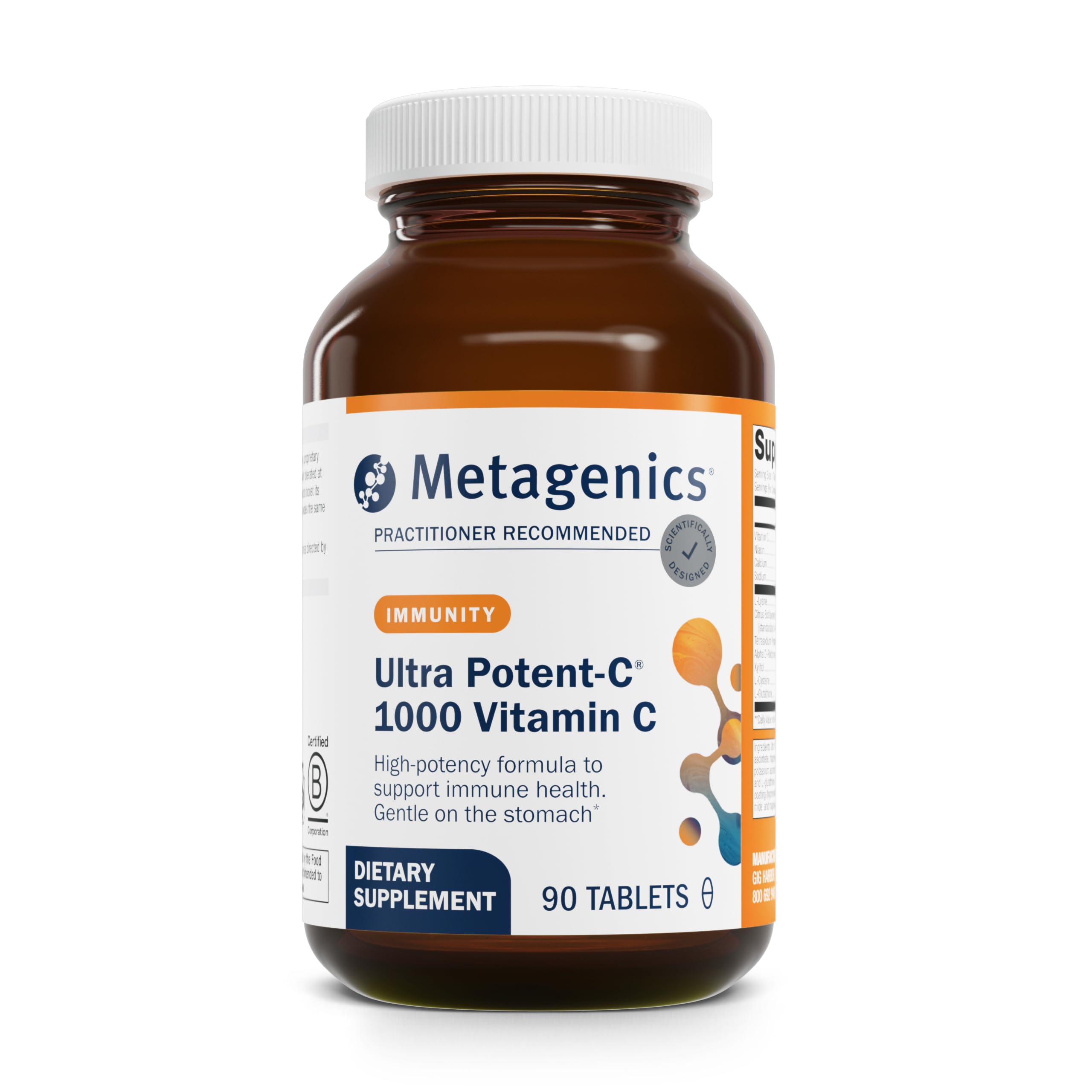 Metagenics Ultra Potent-C 1000, botella frontal, apoyo a la defensa diaria y bienestar
