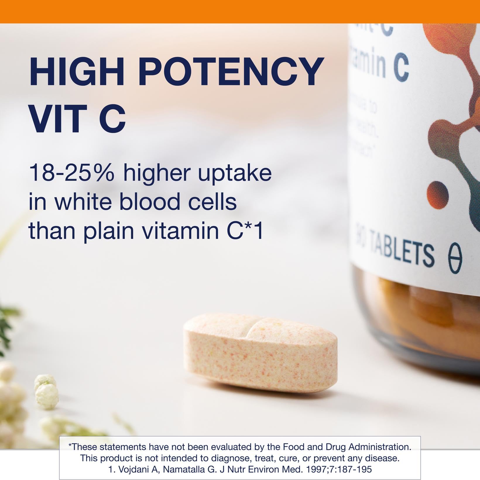 Etiqueta de Ultra Potent-C 1000 con información de ingredientes y uso