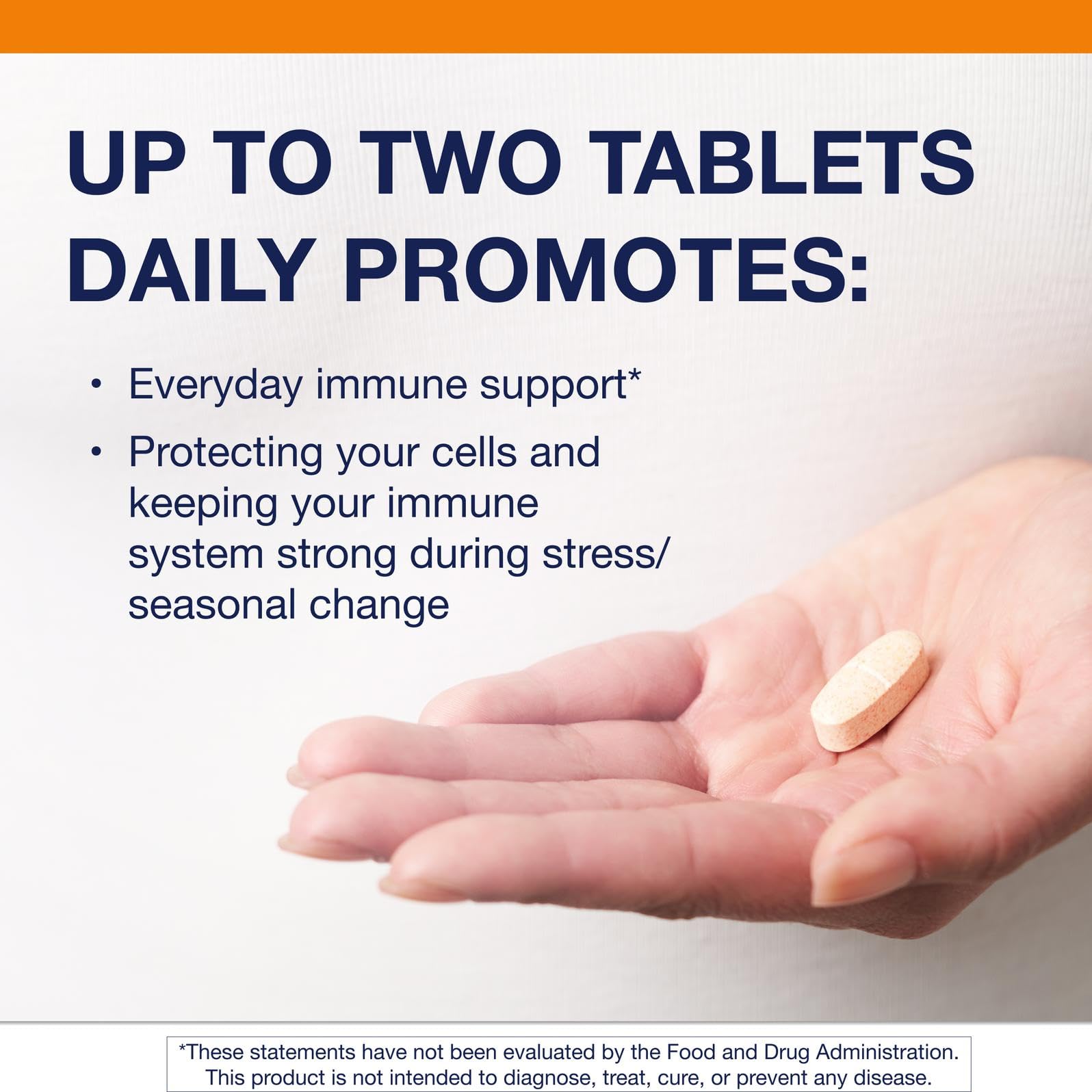 Tabletas de Ultra Potent-C 1000 en primer plano, formulación suave para estómago