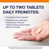 Tabletas de Ultra Potent-C 1000 en primer plano, formulación suave para estómago