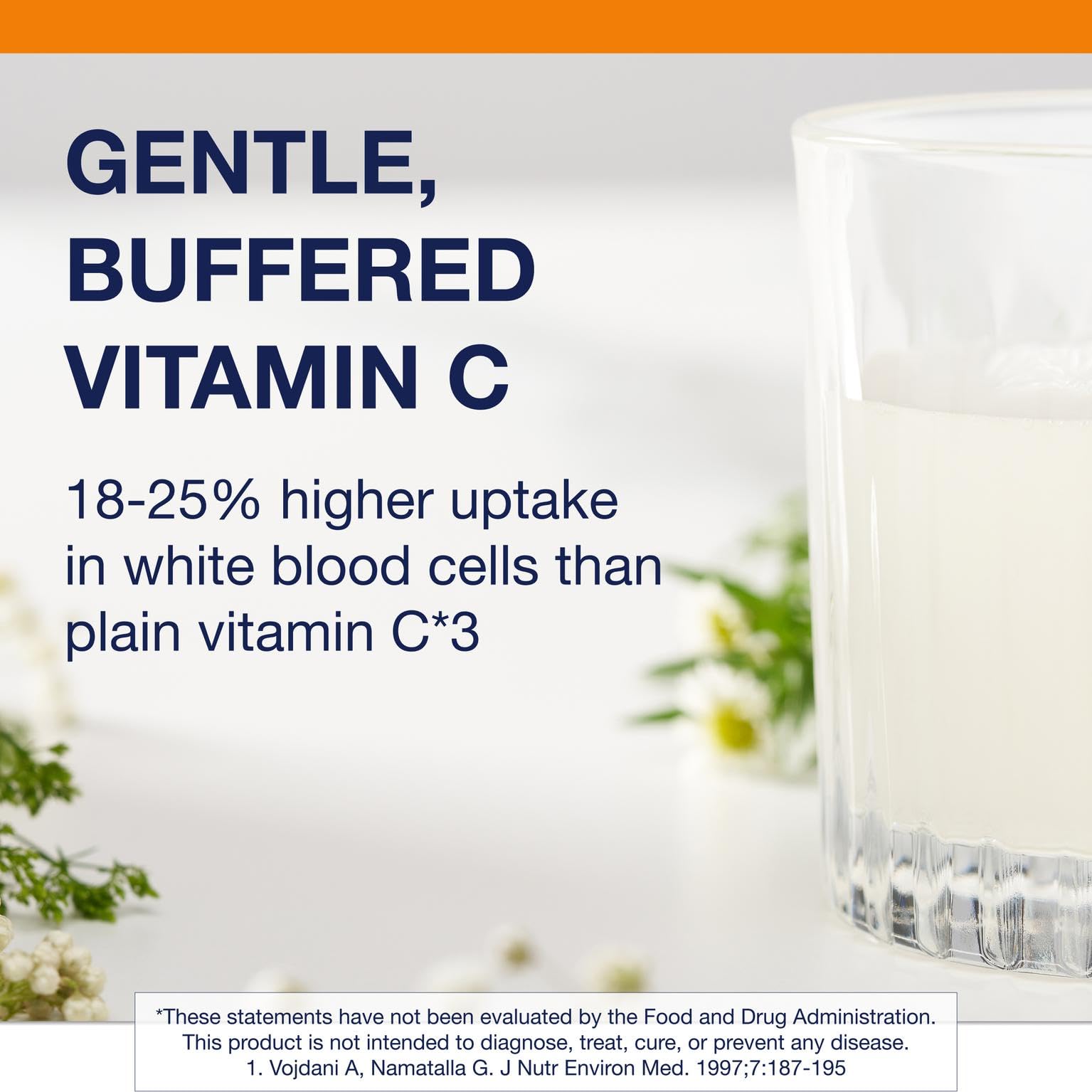 Metagenics Ultra Potent-C polvo con formulación buffered para estómago suave.