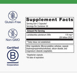 Metagenics UltraFlora Intensive Care, empaque-caja para almacenamiento seguro.