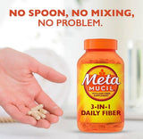 Metamucil cápsulas para llevar, conveniente para cualquier momento.