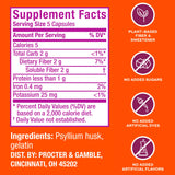 Metamucil cápsulas psyllium, envase visible, soporte para la salud digestiva diaria.