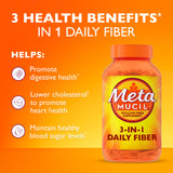 Metamucil etiqueta-3-en-1, destaca el formato multiuso