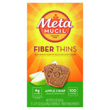 Metamucil laminas manzana-crujiente en paquete, snack con fibra para saciar el hambre.