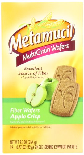 Metamucil Meta Wafers, manzana crujiente, tentempié portátil para meriendas