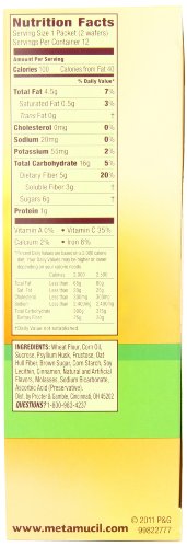 Metamucil Meta Wafers, sabor manzana, textura crujiente para pausas