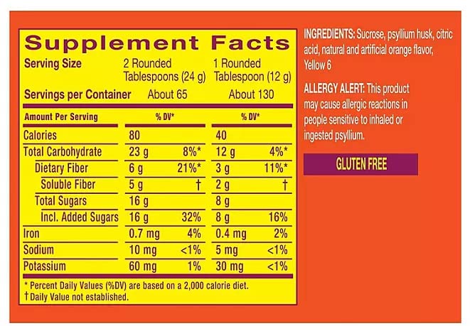 Metamucil pote-55oz: tamaño grande para uso prolongado y consistencia.