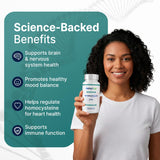 Etiqueta de Methyl-Life L-Methylfolato 15 mg con ingredientes y forma activa Cerebrofolato.
