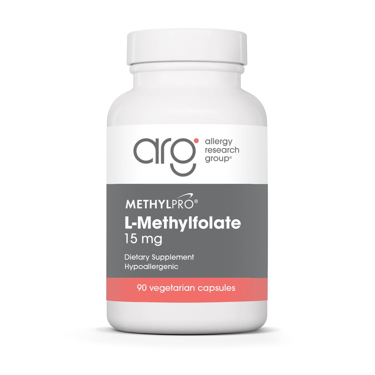 MethylPro 15 mg L-metilfolato: botella con beneficios para el estado de ánimo y función cerebral.