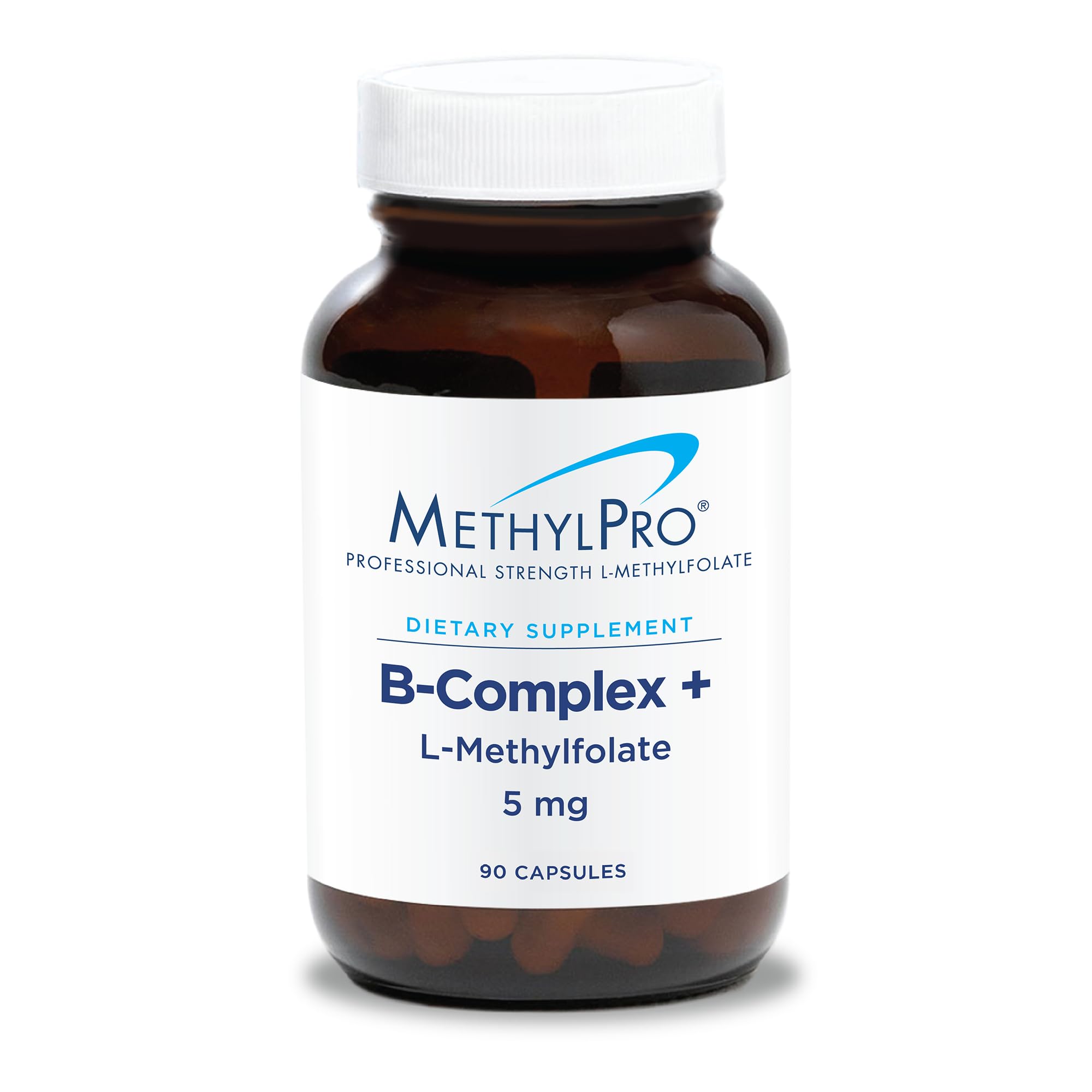 MethylPro B Complex + L-Methylfolate 5 mg en botella, energía diaria.