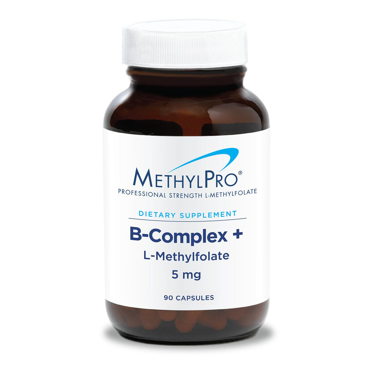 MethylPro B Complex + L-Methylfolate 5 mg en botella, energía diaria.