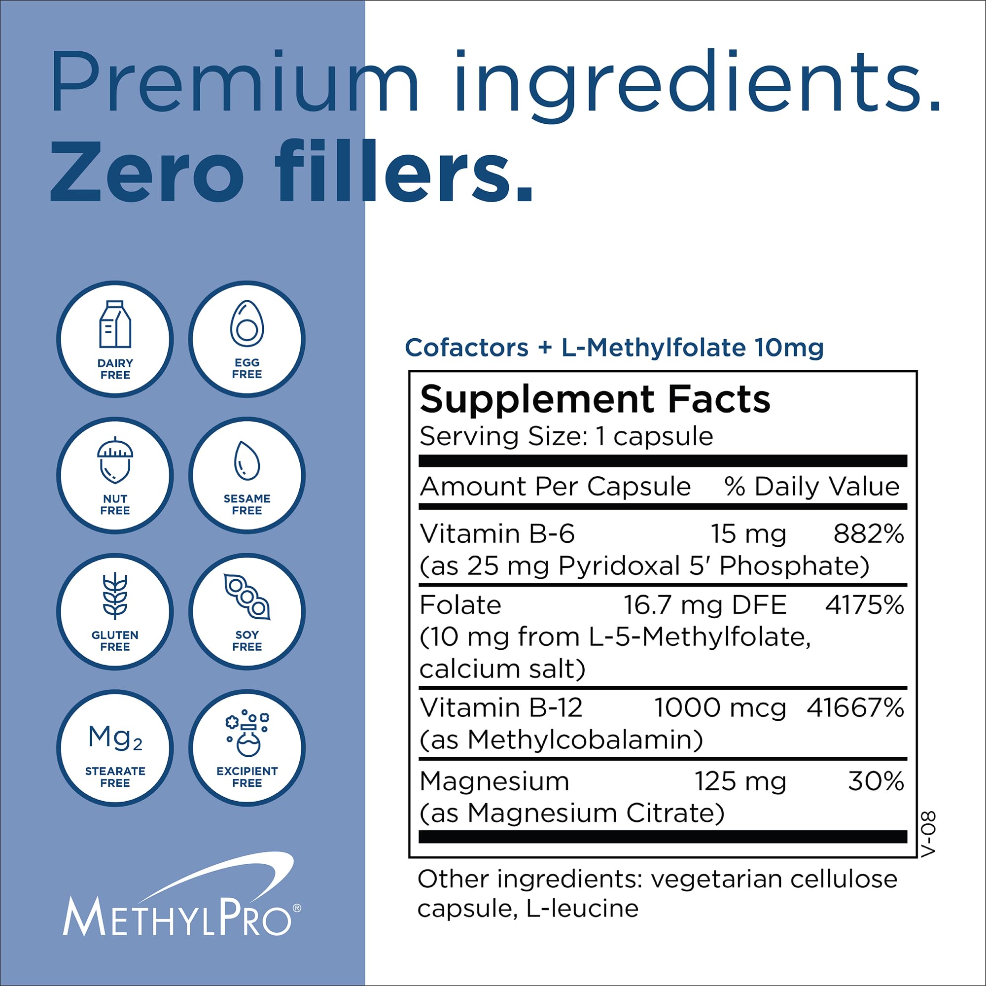 Frasco de MethylPro Cofactors: presentación limpia y profesional