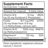 Cápsulas de MethylPro Cofactors para concentración y equilibrio emocional