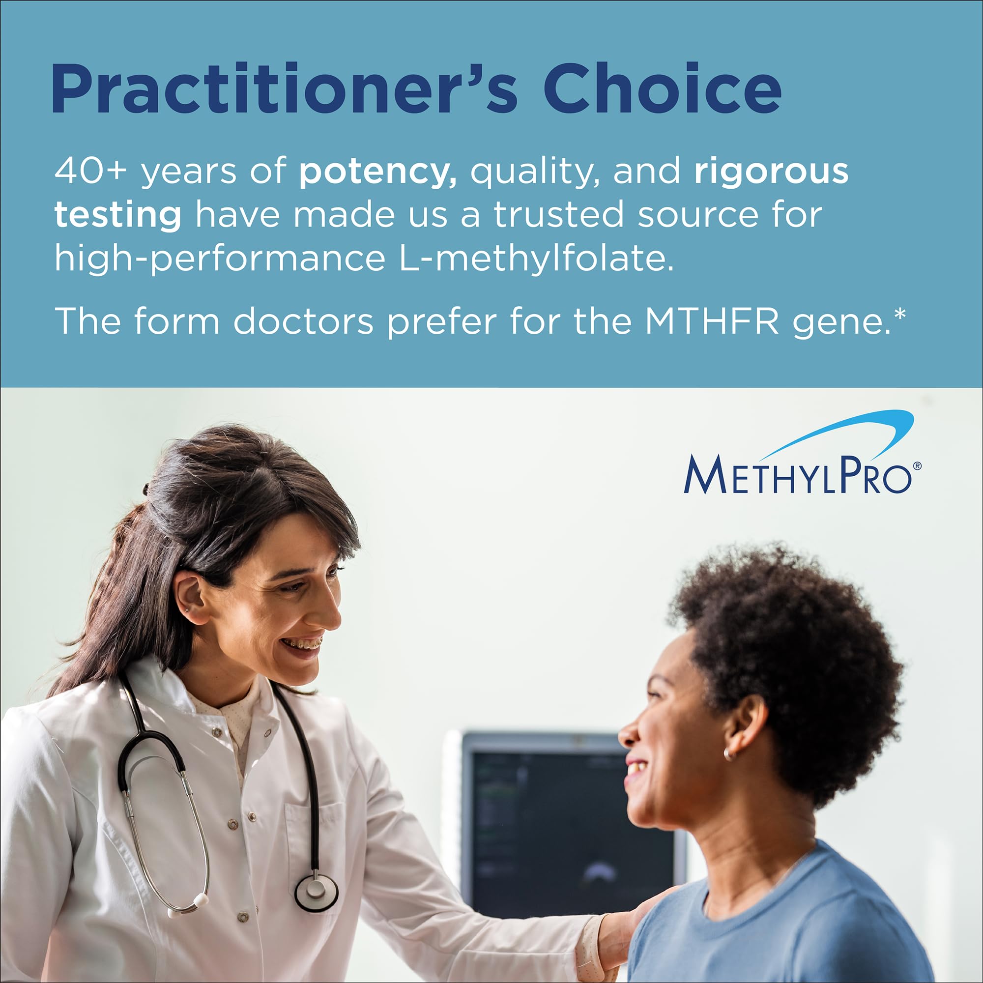 Icono B6, B12 y Magnesio en etiqueta MethylPro para cofactors metabólicos.