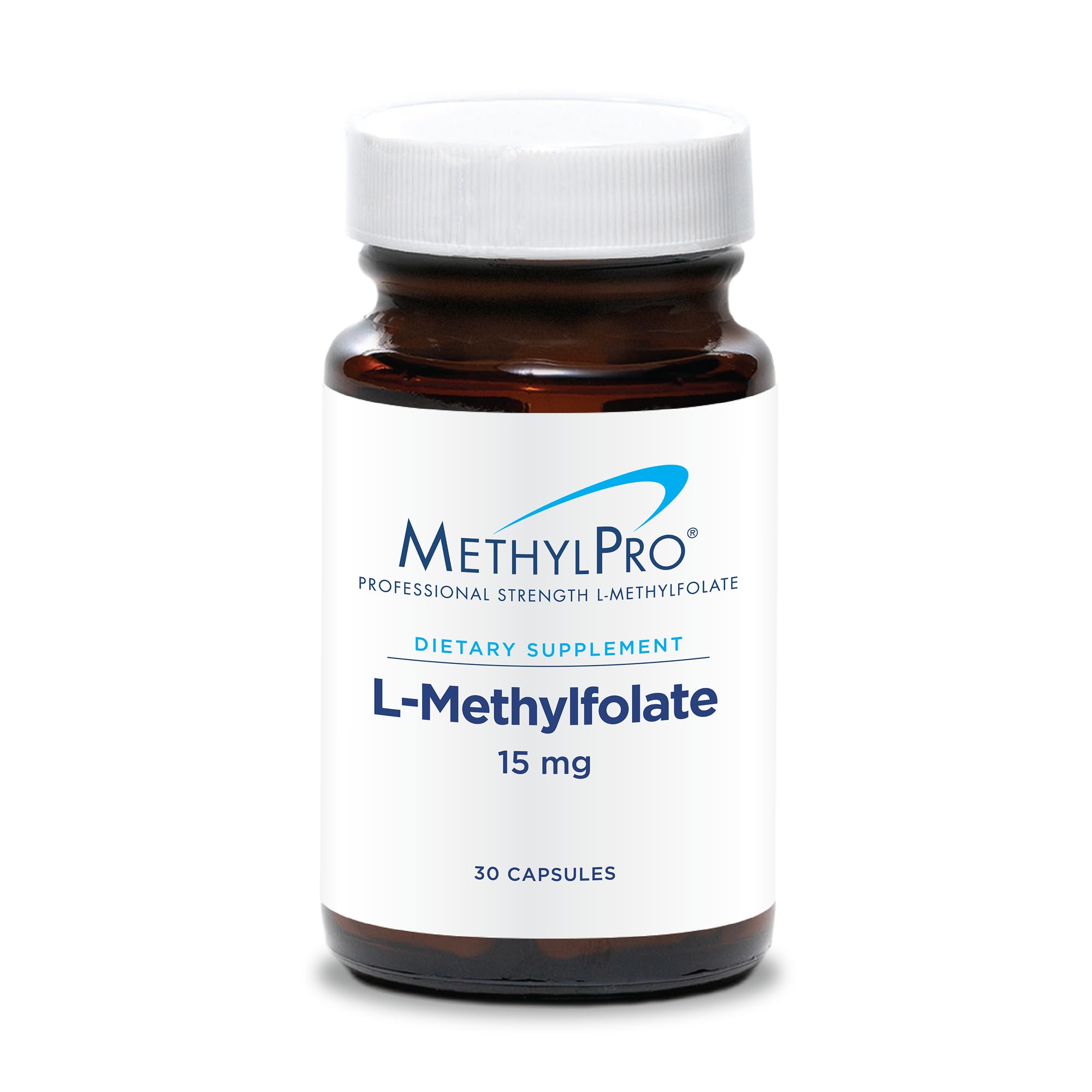MethylPro L-Methylfolato 15 mg en botella para uso diario.