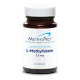 Botella de MethylPro L-metilfolato con 2.5 mg para apoyo potencial al bienestar mental.
