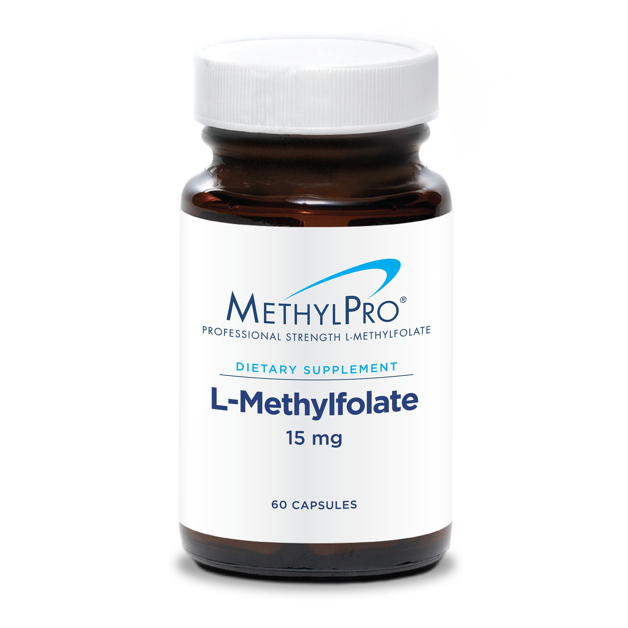 MethylPro L-metilfolato: botella frontal para apoyo cerebral.