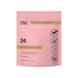 Mett Wellness lata de proteína con sabor a fresas y crema y 24 g de proteína.