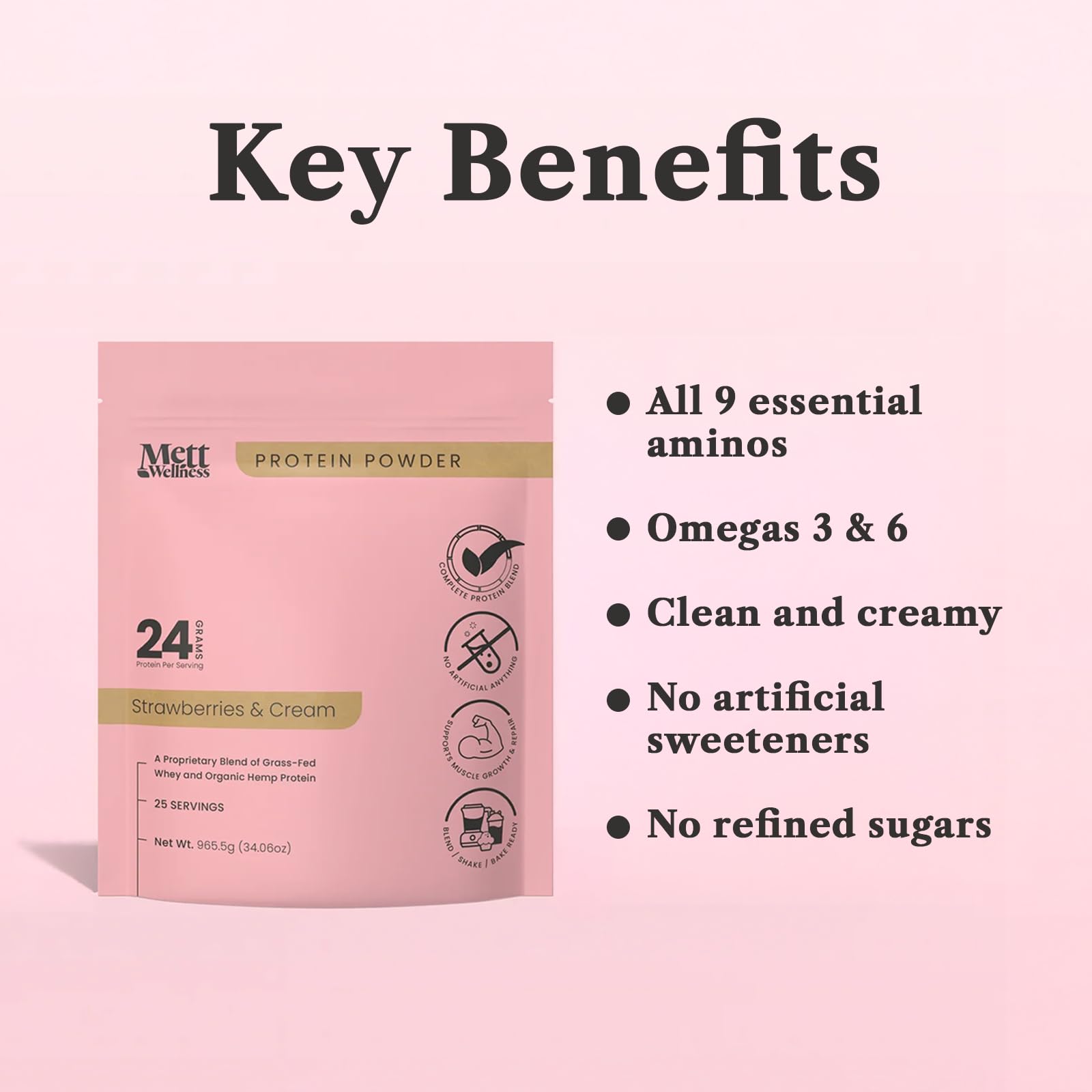 Mett Wellness textura cremosa que se mezcla fácil.