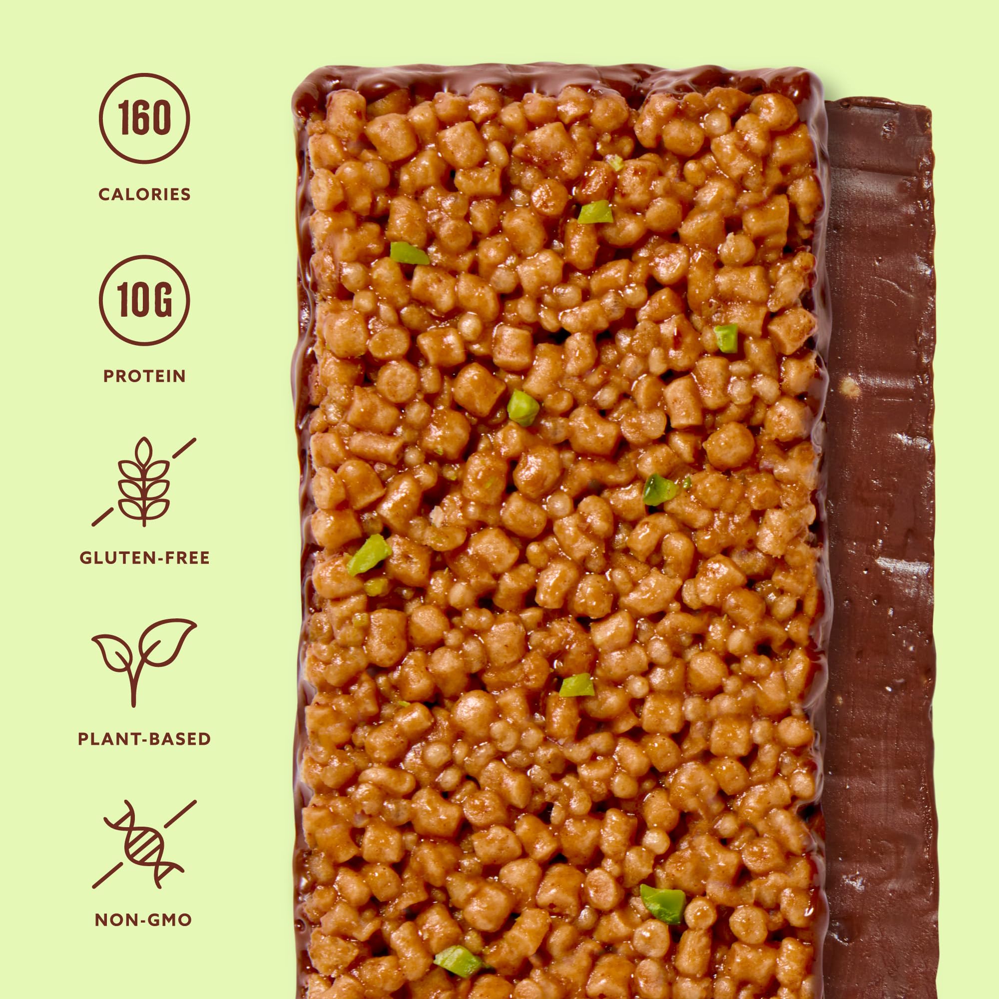 Guisantes crujientes y capa de chocolate en barra Mezcla Pistacho Chocolate