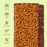 Guisantes crujientes y capa de chocolate en barra Mezcla Pistacho Chocolate