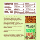 Textura crujiente de barra Mezcla Pistacho Chocolate para disfrutar