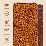 Mezcla Puff-Crispy detalle de cobertura cremosa sobre la barra