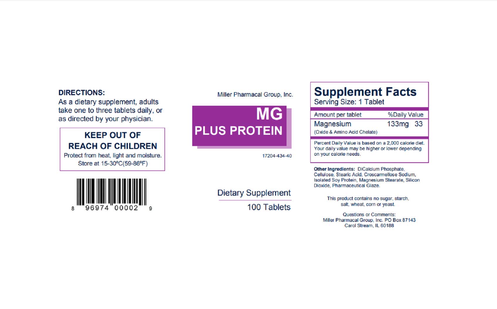 Mg Plus Protein Miller: una tableta para apoyar el metabolismo de la energía.