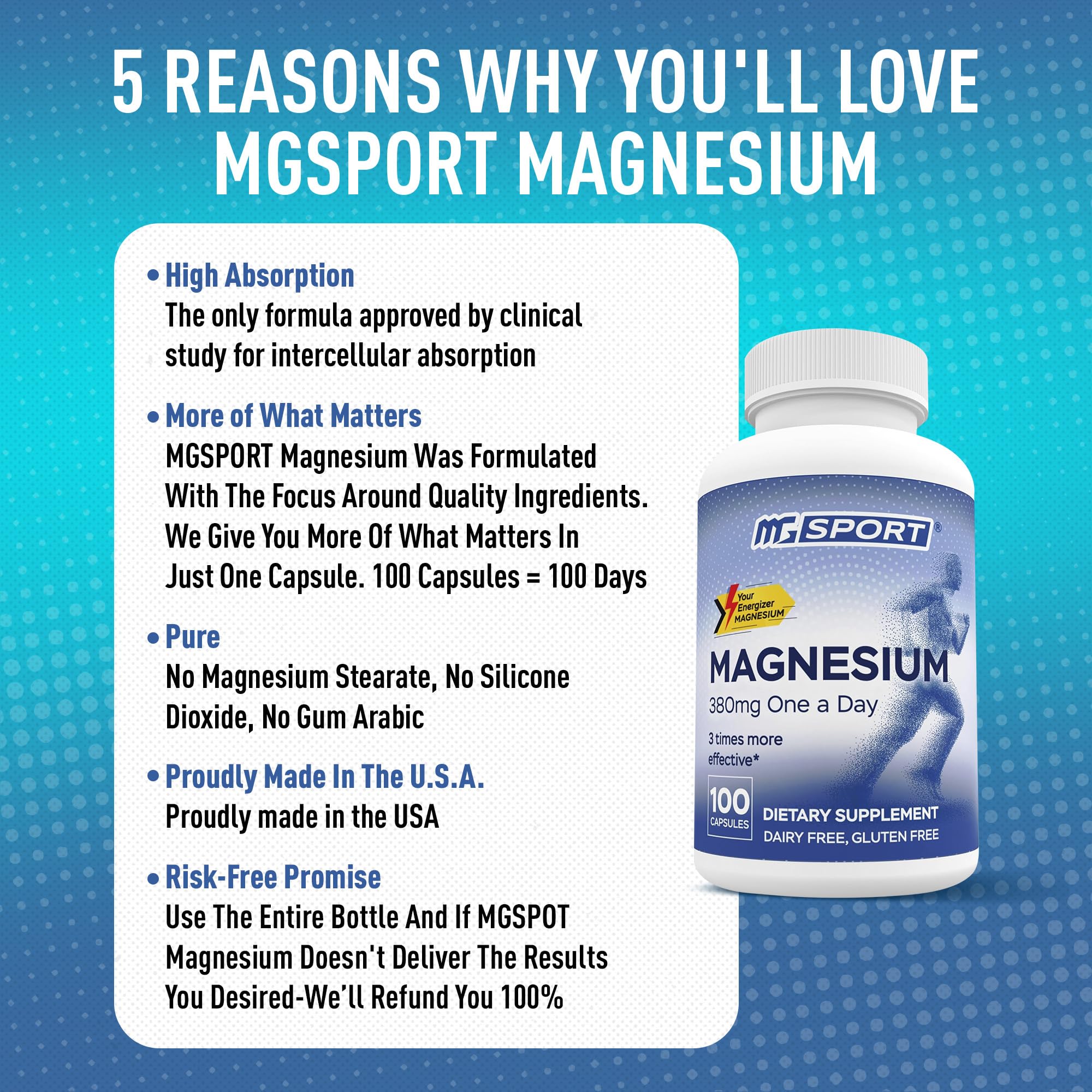 MGSPORT apoyo para sueño y relajación muscular al acostarse.