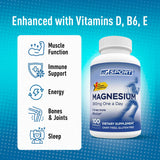 MGSPORT fórmula con B6, D y E para absorción y soporte.