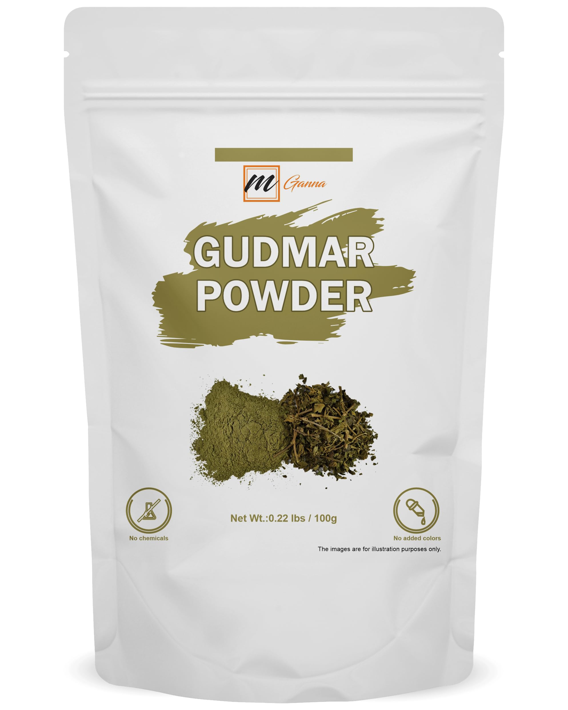 Polvo Gudmar de mGanna en envase reutilizable para uso diario