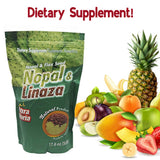 Preparación en agua de MI FIBRA DIARIA Nopal y Linaza, mezcla suave y fácil.