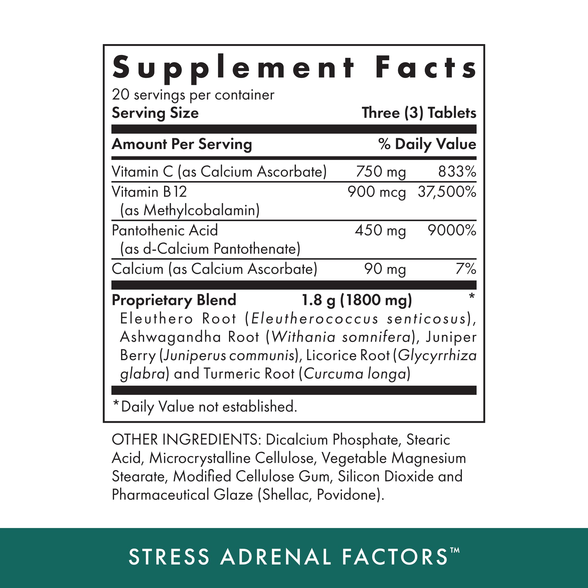 MICHAEL'S Adrenal Factors primer plano de tabletas para energía sostenida
