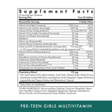MICHAEL'S Health Pre-Teen Girls, etiqueta visible, información de nutrientes clave.