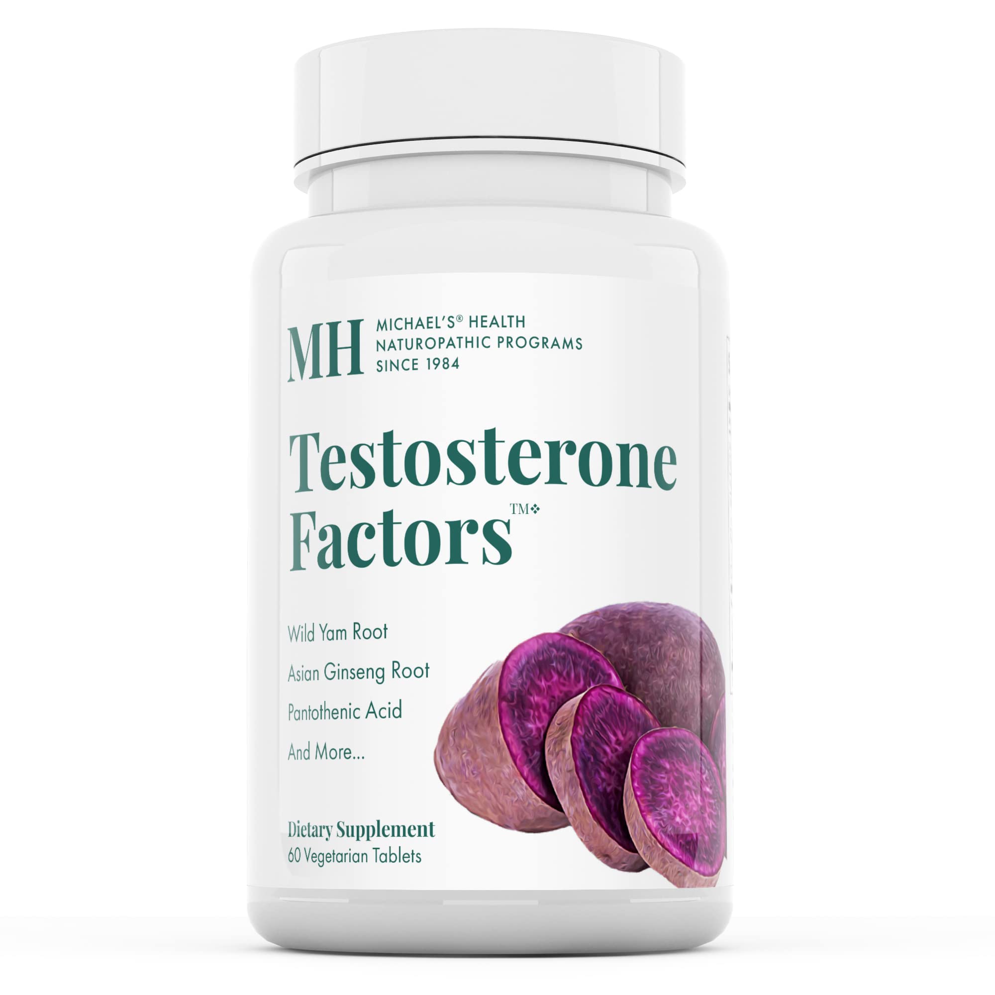 MICHAEL'S Testosterone Factors: botella frontal, presentación clara para uso diario.