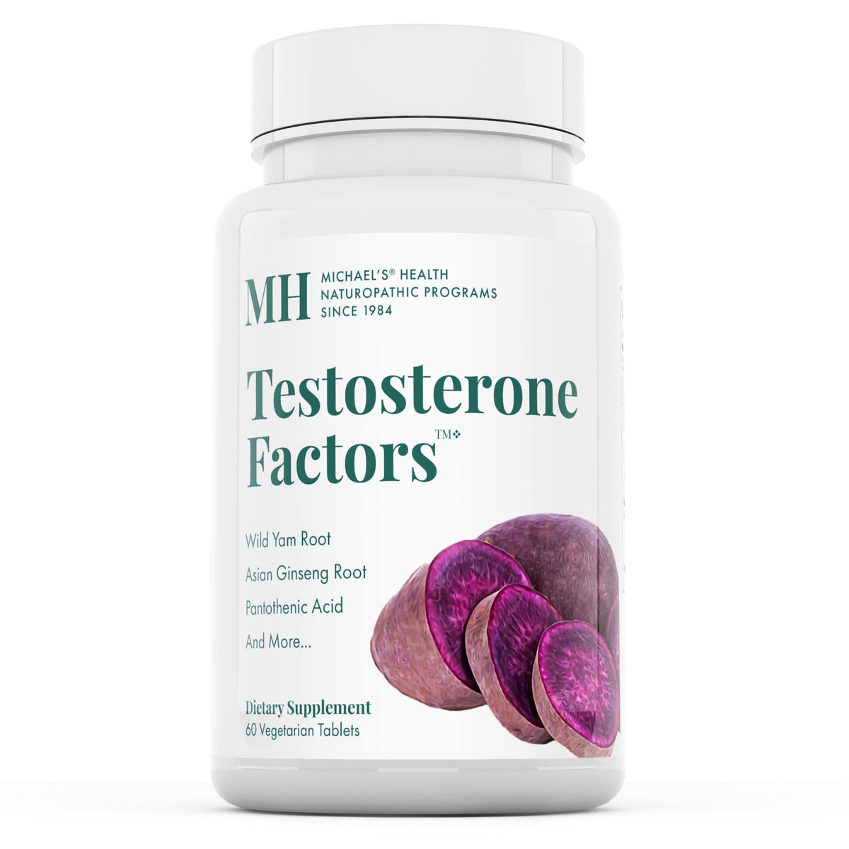MICHAEL'S Testosterone Factors: botella frontal, presentación clara para uso diario.