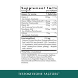 Etiqueta de Michael's Testosterone Factors para identificar nutrientes clave