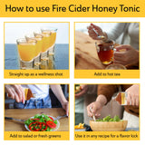 Mickelberry Gardens Fire Cider, diente de león: potencia ingredientes orgánicos para sabor intenso